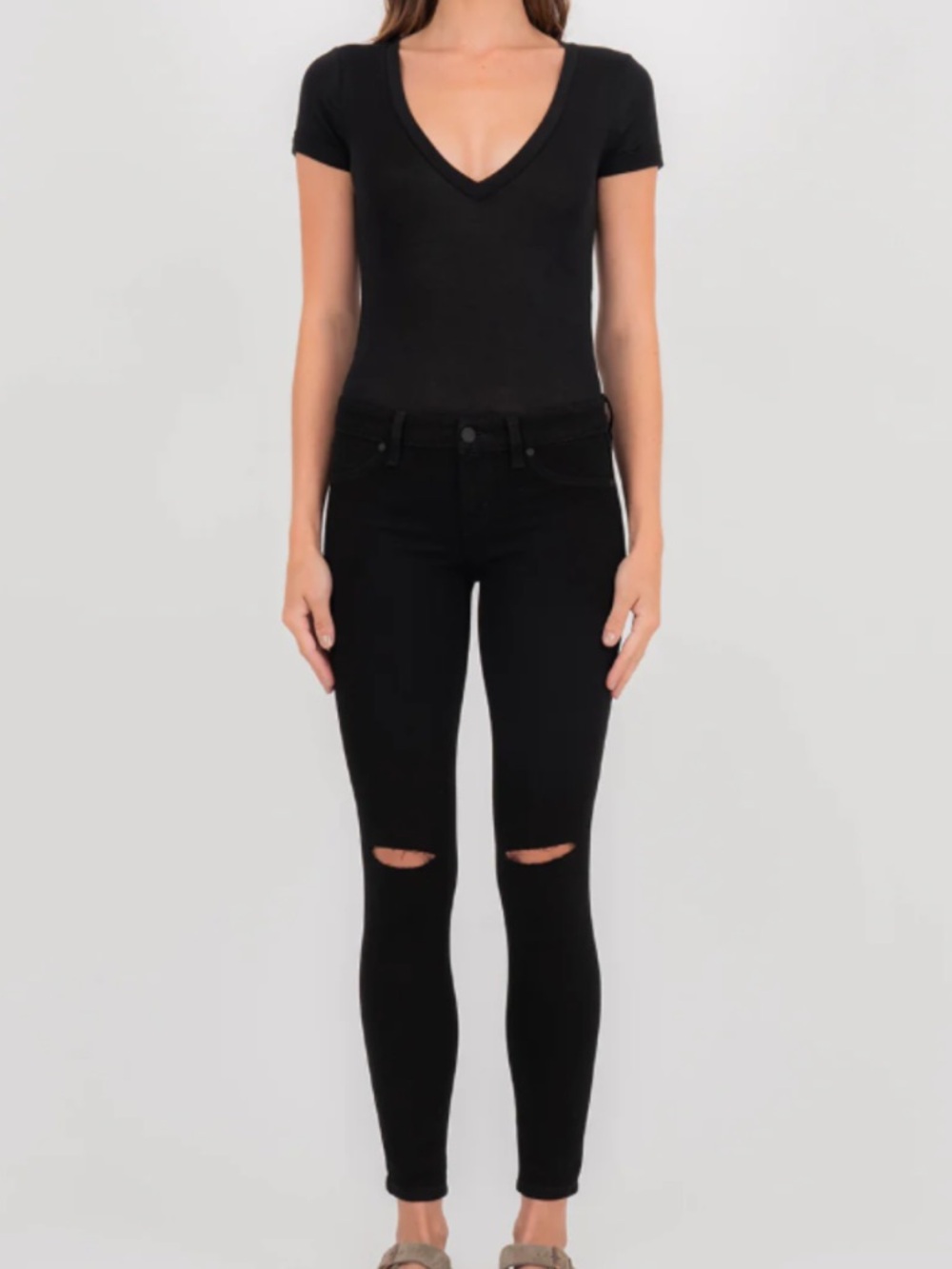 Level 99 Tanya High Rise Skinny Jeans - Jet Black
